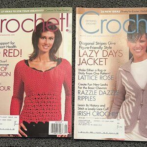 Crochet! Magazine Lot 2~January & March 2009~Crochet Patterns Inside